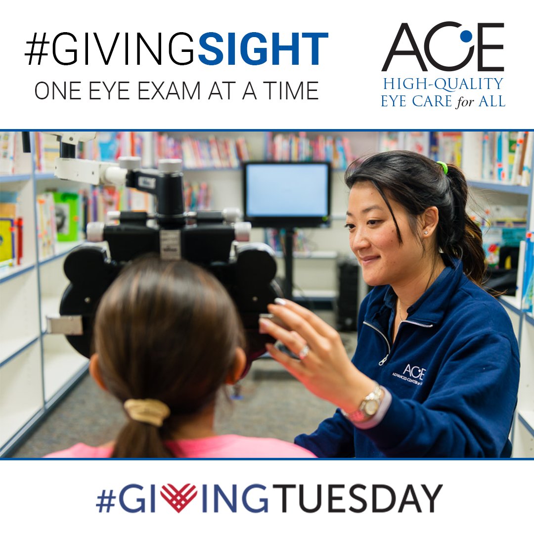 ACE_Eyecare's tweet photo. It's #GivingTuesday and ACE is proud to #GiveSight to local underserved children. Over 6,100 students from @BakCitySchools and #DUESD have already received eye exams at our School-Based Vision Centers. Won't you #give to help us change more kids' lives? https://t.co/QbNvmId6IB https://t.co/HteOvDqM9g