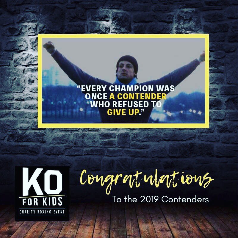 KOforKidsNF's tweet photo. Congratulations to the 2019 @KOforKidsNF CONTENDERS - now the fun really starts!  Stay tuned for ticket information coming soon. In the meantime, be sure to follow us on IG @koforkidsnf #KOforKids #kidsmatter #fightingforkids https://t.co/ldi4hwWlxe