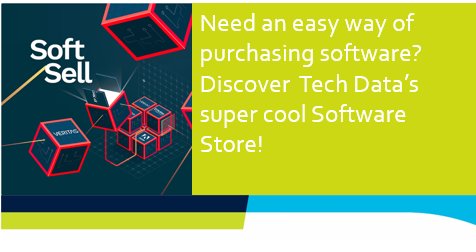 HuwRJones's tweet photo. Let’s talk about the ‘soft sell’: Tech Data now has nine fully-working #Software Stores, giving resellers a slick, efficient and simple way to build quotations, place orders and manage licences and renewals for key vendors! https://t.co/hKmI1CCpfa https://t.co/6RSpO4HuX5