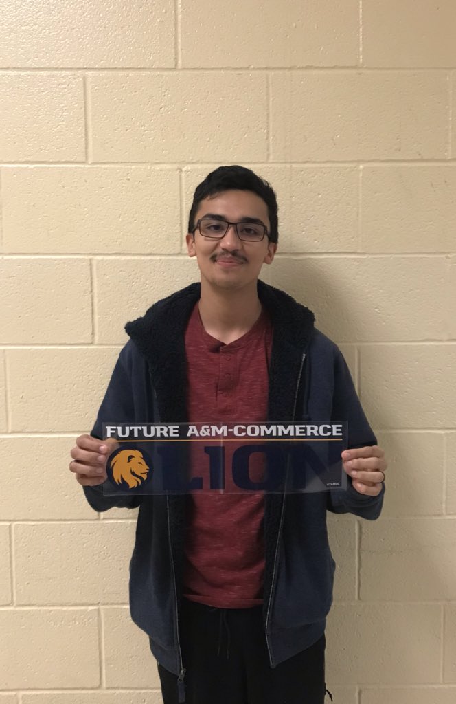 WEHSAVID1's tweet photo. Huge shout out to #WEHSAVID student Ernesto Casas Jr. for being accepted to Texas A&amp;M Commerce. https://t.co/k0lLt0zYXm