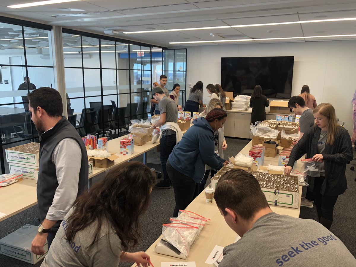 Packing hygiene kits with @Americares for #GivingTuesday! #GartnerGives