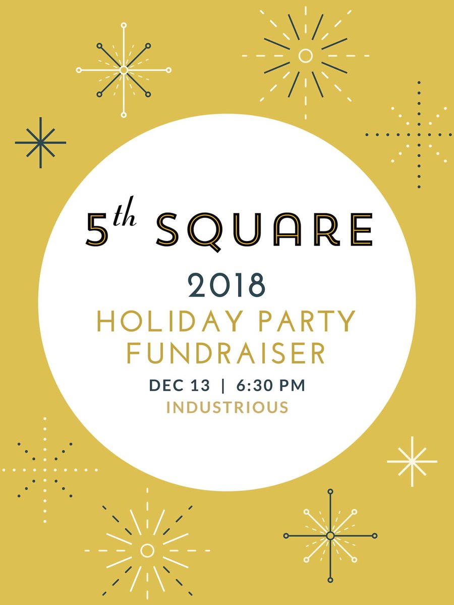 5thSq's tweet photo. Save the Date! 5th Square’s 2018 Holiday Party Fundraiser is on December 13th at Industrious. We’re raising funds to support pro-transit, pro-housing candidates for City Council in 2019 https://t.co/Tunj47QpOQ #GivingTuesday https://t.co/N0T4cN6NqY