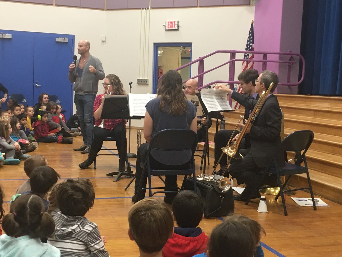 A2earlychild's tweet photo. #a2symphony gave us the sounds of the brass this morning.  Thank you Eberwhite PTO for bringing them to us! #a2gether @A2schools @A2SchoolsSuper @A2Symphony https://t.co/5eVcRaOOEU