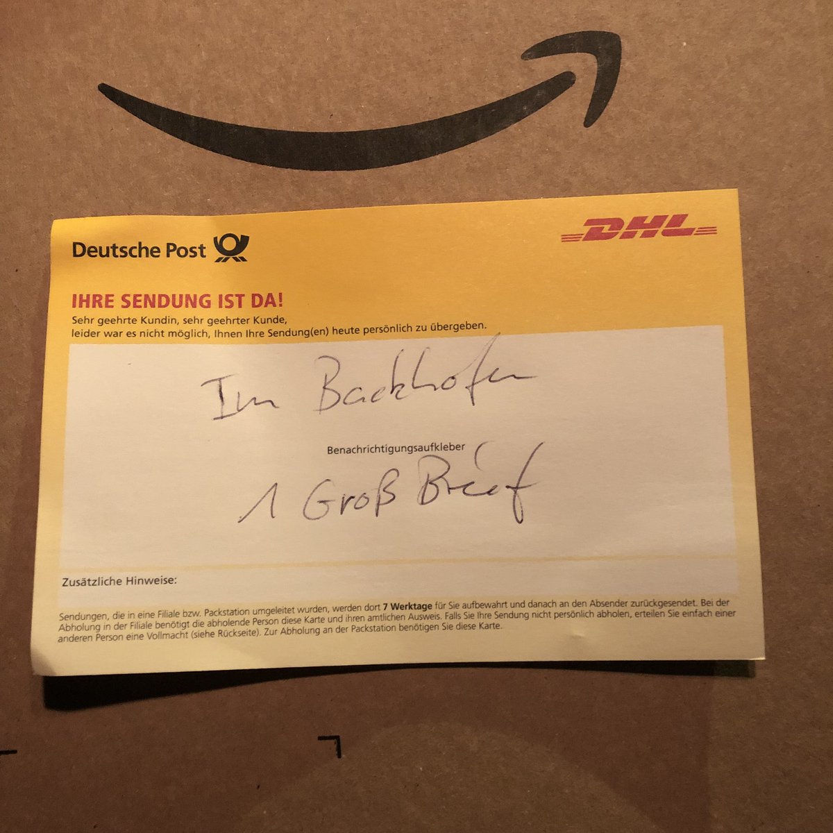 Großartig #DHL 💪🏻