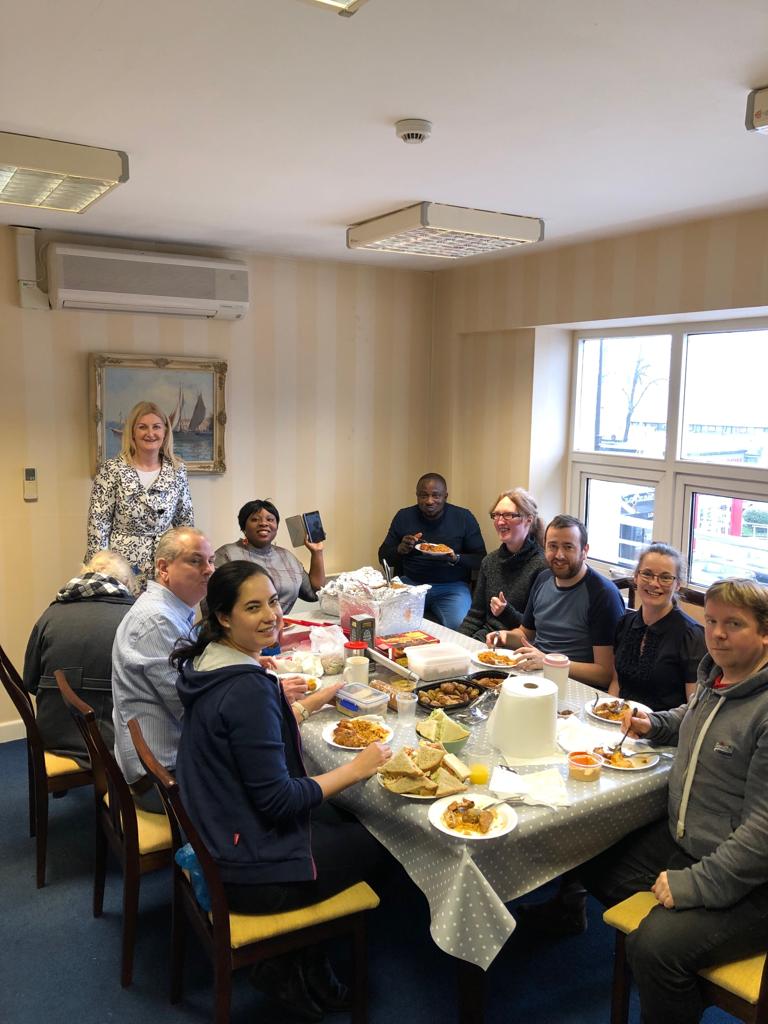 OptimumLimited's tweet photo. "Hard work should be rewarded by good food" - Ken Follett

Our Financial Services group having a well deserved feast today. They have been working so hard in order to accomplish their 3 QFA exams in January with LMETB &amp; LIA. 

#successisachoice #training #lmetb #dublin https://t.co/E7dAmsb3uB