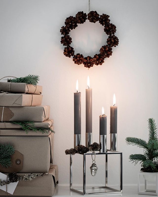 byLassen's tweet photo. The dark November evenings and soon coming Christmas season call for candlelight. ✨
The iconic Kubus 4 is perfect as advent candleholder - combine the nickel surface with cones for an elegant expression. 
#bylassen #kubus #christmas #decoration https://t.co/Up7cZrwicP https://t.co/XlKxxc1iHF