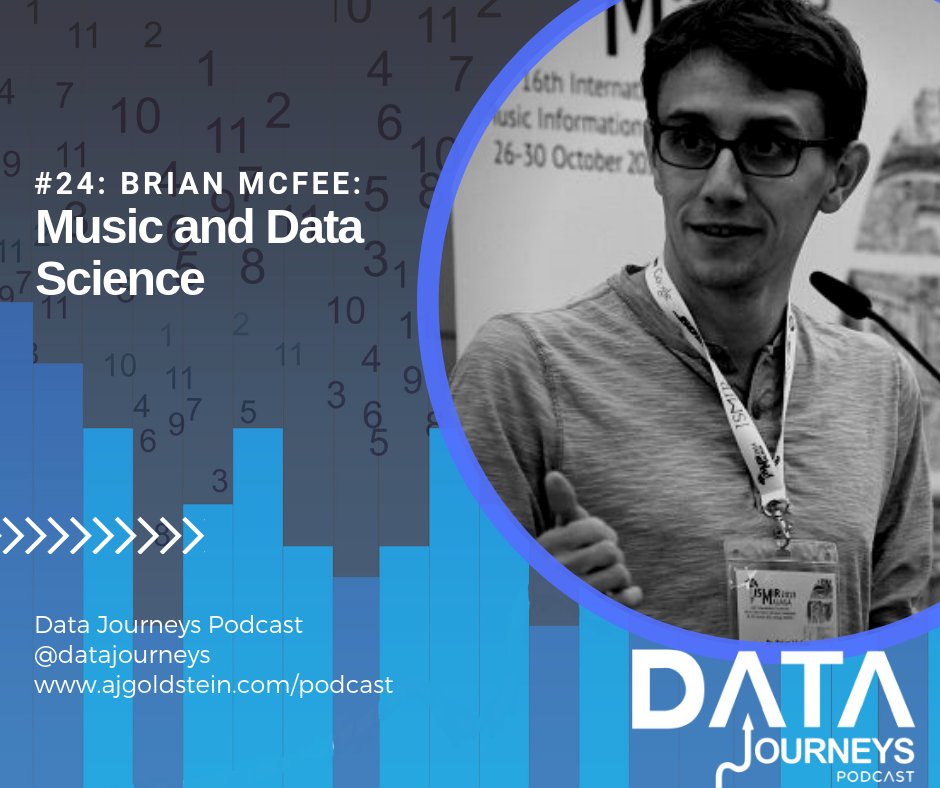datajourneys's tweet photo. In episode #24 of #DataJourneys podcast, I'm joined by Dr. Brian McFee @functiontelechy. We explored how Brian is using data science and machine learning in the field of music informatics. Enjoy!
https://t.co/MbkGG4Uv3v https://t.co/ea3mQUA7fp