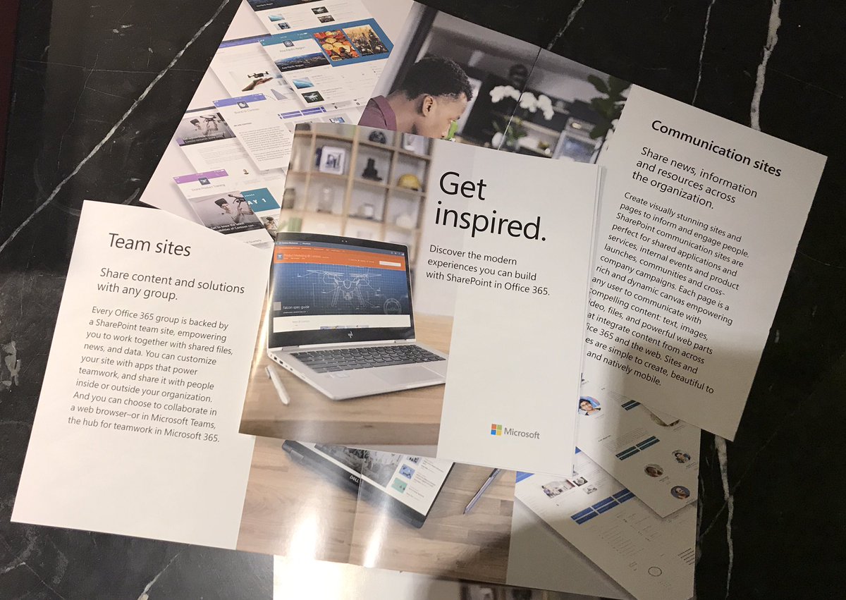 jeffteper's tweet photo. Sharing the new SharePoint experience at the European SharePoint Conference - put it on your coffee table and share it with your business leadership today - https://t.co/KOVMDfErQw - #Office365 #SharePoint #ESPC18 https://t.co/8OCrumExoN