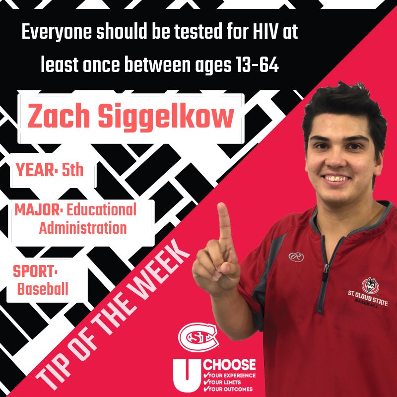 SCSU U-Choose (@scsuchoose) on Twitter photo Thanks <a href="/zsiggs10/">Zach Siggelkow</a> & @SCSUHUSKIES_BB for the Tip of the week! It's AIDS Awareness Day at SCSU. Stop by Atwood Main Lounge between 1:30PM-3:30PM to learn more and get your FREE HIV test today! Thanks <a href="/zsiggs10/">Zach Siggelkow</a> & @SCSUHUSKIES_BB for the Tip of the week! It's AIDS Awareness Day at SCSU. Stop by Atwood Main Lounge between 1:30PM-3:30PM to learn more and get your FREE HIV test today!