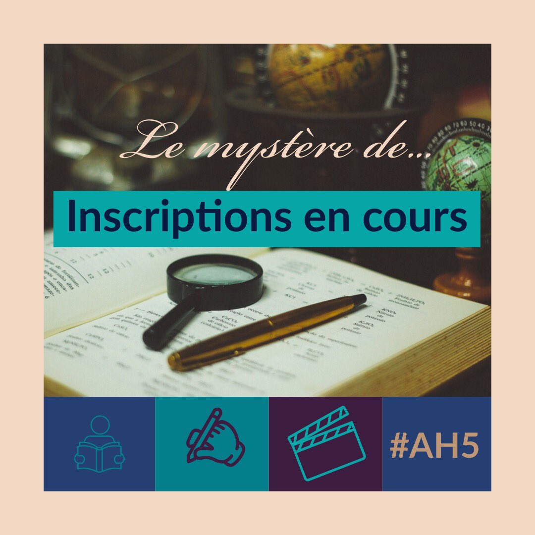 Il est encore temps de vous inscrire à la 5e édition de #AH5! Écriture collaborative, film d’animation, créativité et plaisir seront au rendez-vous. Tous les détails ici : animehistoire.jimdo.com