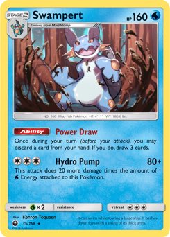 Here a Fan art of one of my favorite Pokmon, Swampert, and I make a fan proxy  card for me  #PlayPokemon #Pokemontcg