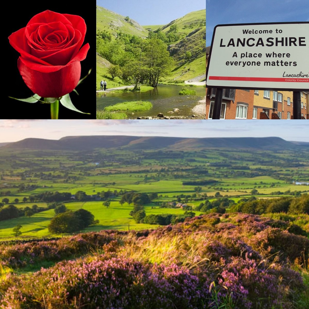 Happy #lancashireday!! #theresnoplacelikehome #ribblevalley #forestofbowland #aonb #pendlehill 🌹❤️🌹