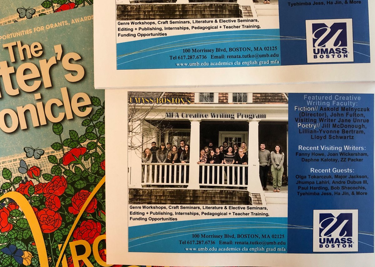 The new issue of the AWP magazine The Writer's Chronicle just came out, featuring our beautiful new ad on the back cover! We are so happy! Check it out!