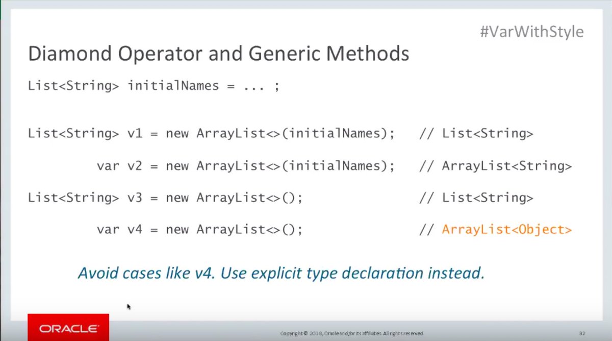 java's tweet photo. Training Session Var with Style
Local Variable Type Inference in Java
#vJUG #VarWithStyle #Java @stuartmarks
https://t.co/FwxmfPovYr https://t.co/kH0QX0lyIY