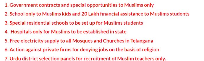 NeetuGarg6's tweet image. Congress has drafted its manifesto which has given benefits only for Muslims. The promises put forth by Congress shows that to what level they are appeasing Minority community to win votes.
#MuslimOnlyCongress