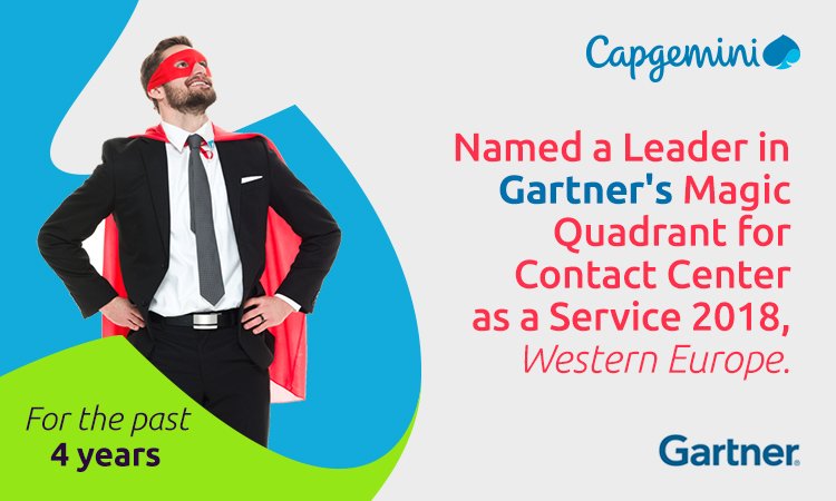 CapgeminiBusSvc's tweet photo. Nice reward for Odigo, our flagship contact center solution in cloud mode: we have been named market leader CCaaS WE at the #GartnerMQ for the 4th year in a row! https://t.co/IDCONuZM6b #odigo #cctr #CX @Gartner_inc https://t.co/c64biL9xfD