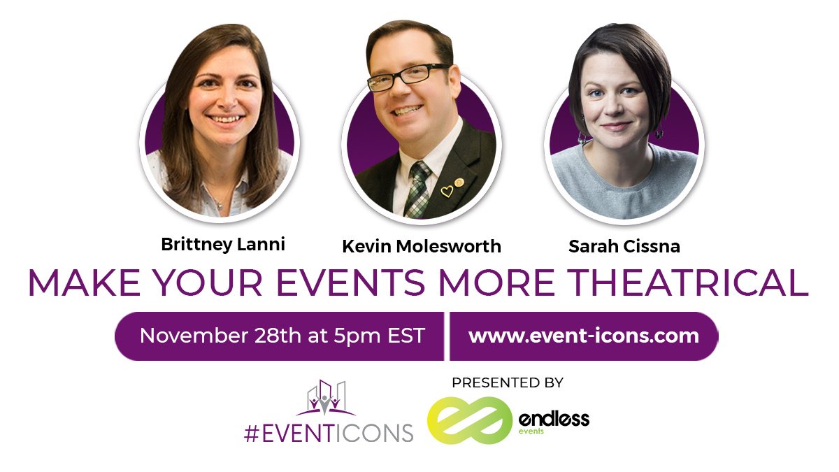 EventIcons's tweet photo. A great event should feel like a great night at the theater. On this episode our guests are sharing everything you need to know about making your events more theatrical! https://t.co/U3gkxc7Hig https://t.co/gJhuhB8WtG