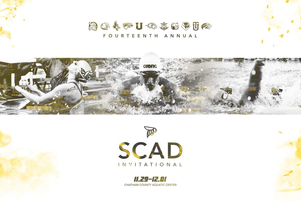 SCADSwimming's tweet image. Join the Bees for the 14th Annual SCAD Invitational! #gobees