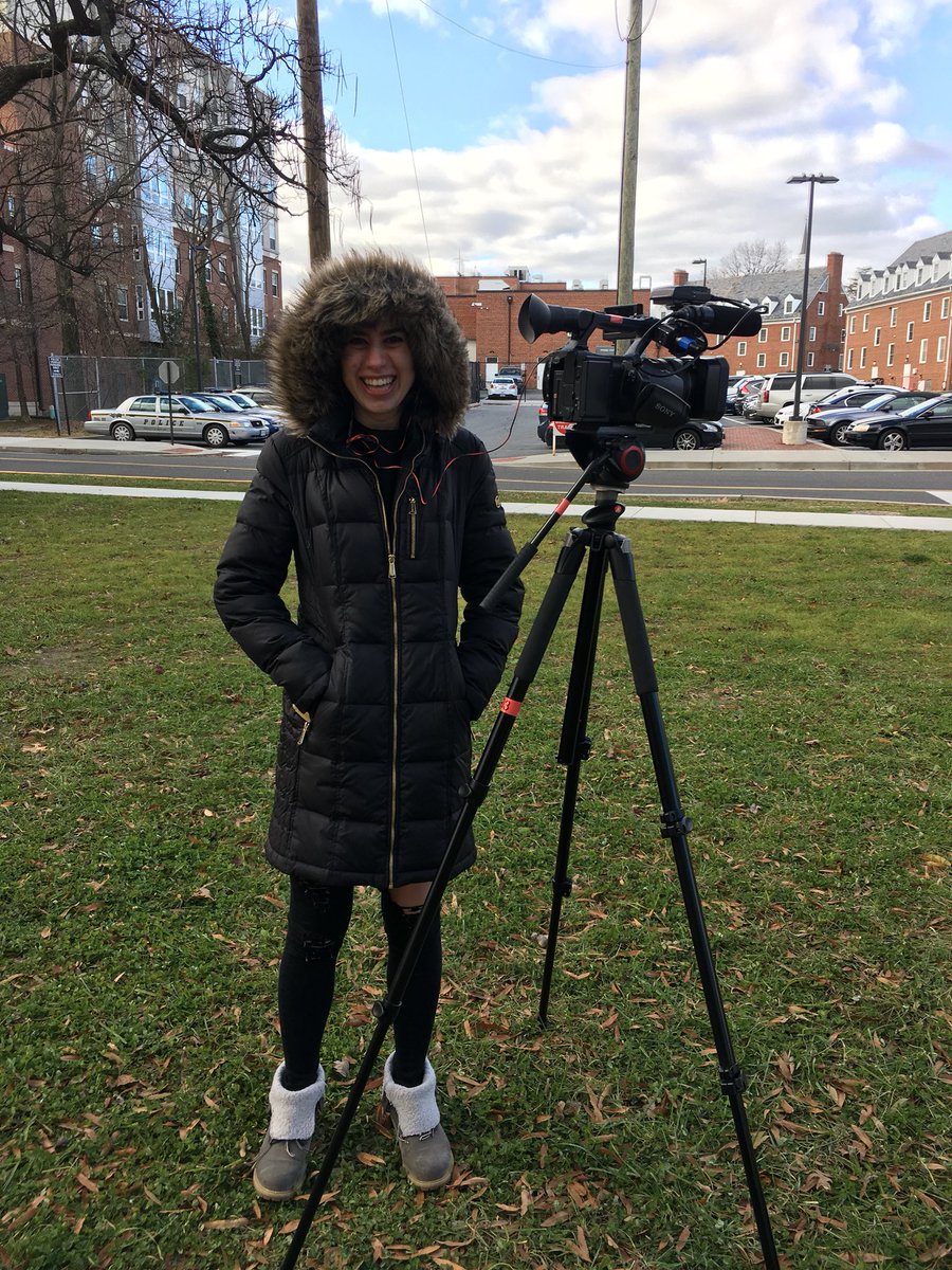 lynsjeffery's tweet photo. Meet @alysontrager. She’s a reporter, out here in her jacket. New Hillel center story coming at you for #j361jd in mere days! @jdavidsburg #quickturn https://t.co/tQVkAk8Nq9
