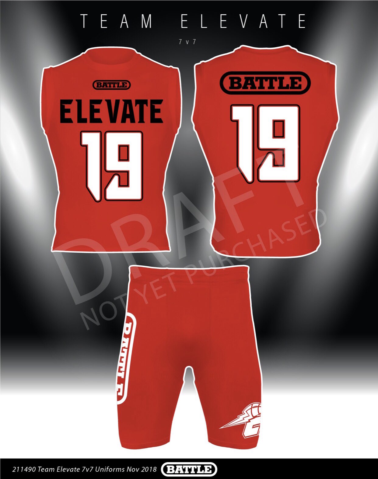 Battel 7 on 7 Jerseys and Uniforms
