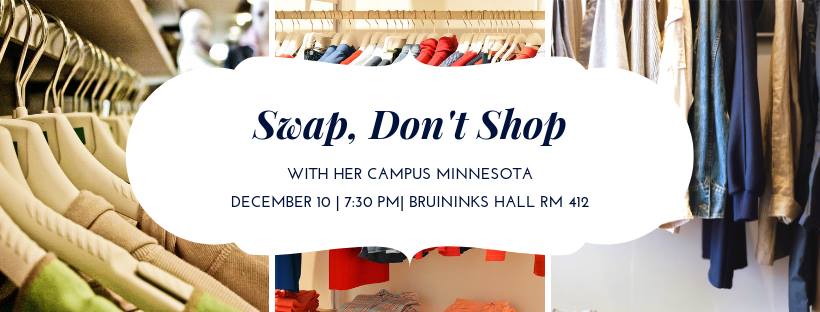 UMNSustain's tweet image. Looking for a fresh outfit for the holidays?  Clean out your closet and swap it out for something new! @HCMinnesota will have you looking your best at their Clothing Swap on December 10th.  Remember... swap, don't shop!

→ ow.ly/moSO30mM0hh