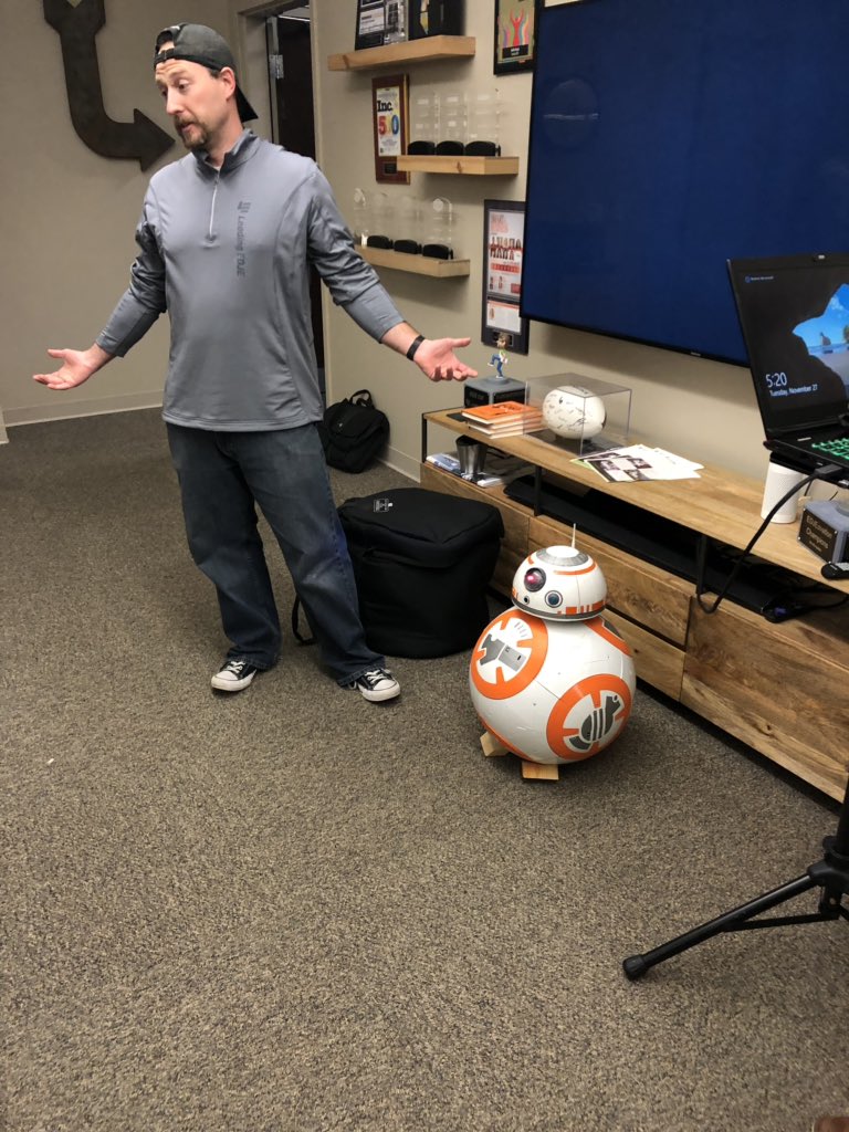 ben___grossman's tweet image. One of my co-workers (Mike Goeke) at @LeadingEDJE built his own #StarWars #bb8 Droid. #RealFunGeeks #CultureMatters