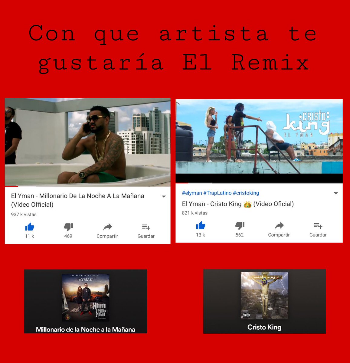 ElYmanOficial's tweet photo. Con que artista Quiere el Remix? https://t.co/tOKsRM6WKv