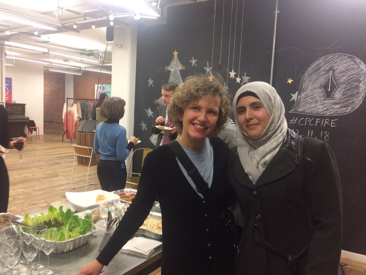 WIT_CIC's tweet photo. #SyrianKitchen super yummy  #falafel #hummus #tabbouleh by women refugees in London @Intrepid_Travel @roamingflamingo https://t.co/UBPn6BIH82
