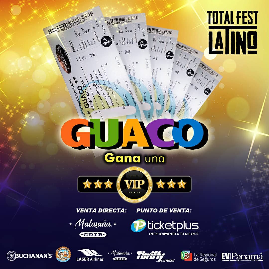 FestTotal's tweet image. ¡No puedes perder ésta oportunidad! Total Fest Latino te regala 1 entrada VIP. Siguenos en nuestra cuenta de Instagram @TotalFestLatino y busca el post  del concurso. No esperes más y participa. @OficialGuaco @Gama_guaco @luisfernandobm @GuaquerosUnidos