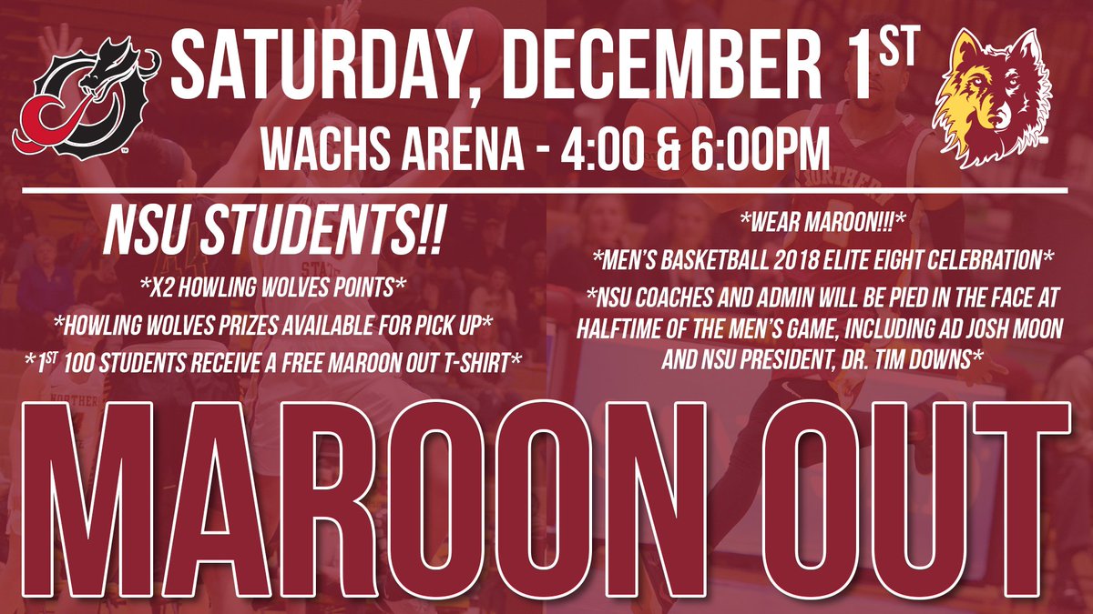 nsuwolvesclub's tweet image. 🚨GIVEAWAY ALERT🚨

It’s #GivingTuesday so we are giving away FOUR COURTSIDE SEATS to Saturday’s basketball games when the Wolves take on MSU Moorhead. RETWEET &amp;amp; FOLLOW OUR ACCOUNT to enter for a chance to win! Winner will be selected Friday morning! #GoWolves #SlayTheDragons