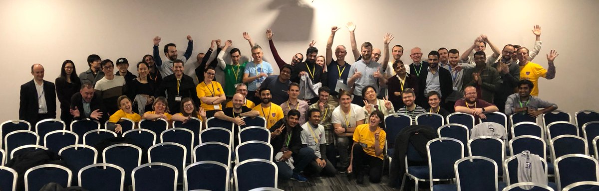 BeMyAppEMEA's tweet photo. Huge team photo while the Jury is deliberating hard over the winners of the #dasahack #incidentresponsehack #hackathon https://t.co/9gryzUVwyJ
