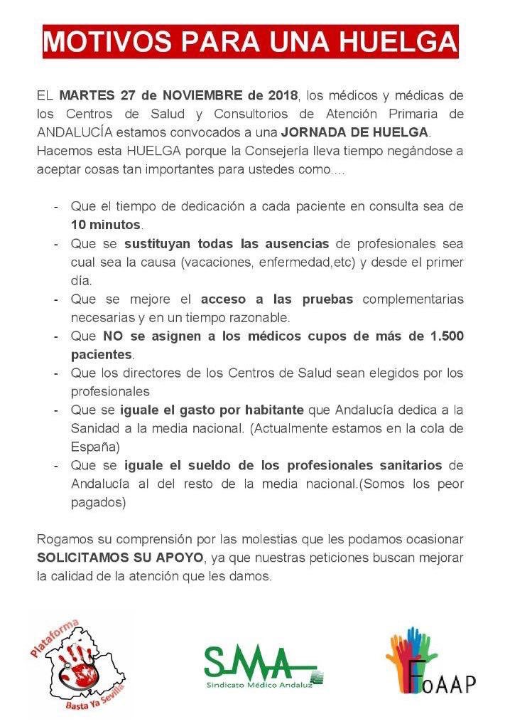 CristobMorales's tweet image. Trabajo muy unido a #AtencionPrimaria y conozco su gran labor diaria x eso apoyo a mis compañeros en sus reivindicaciones por mejorar la asistencia de los pacientes y sus condiciones laborales #10minutos #HuelgaMedicosAndalucia #HuelgaAP27noviembre @sindicatomedsev @RICOMSevilla