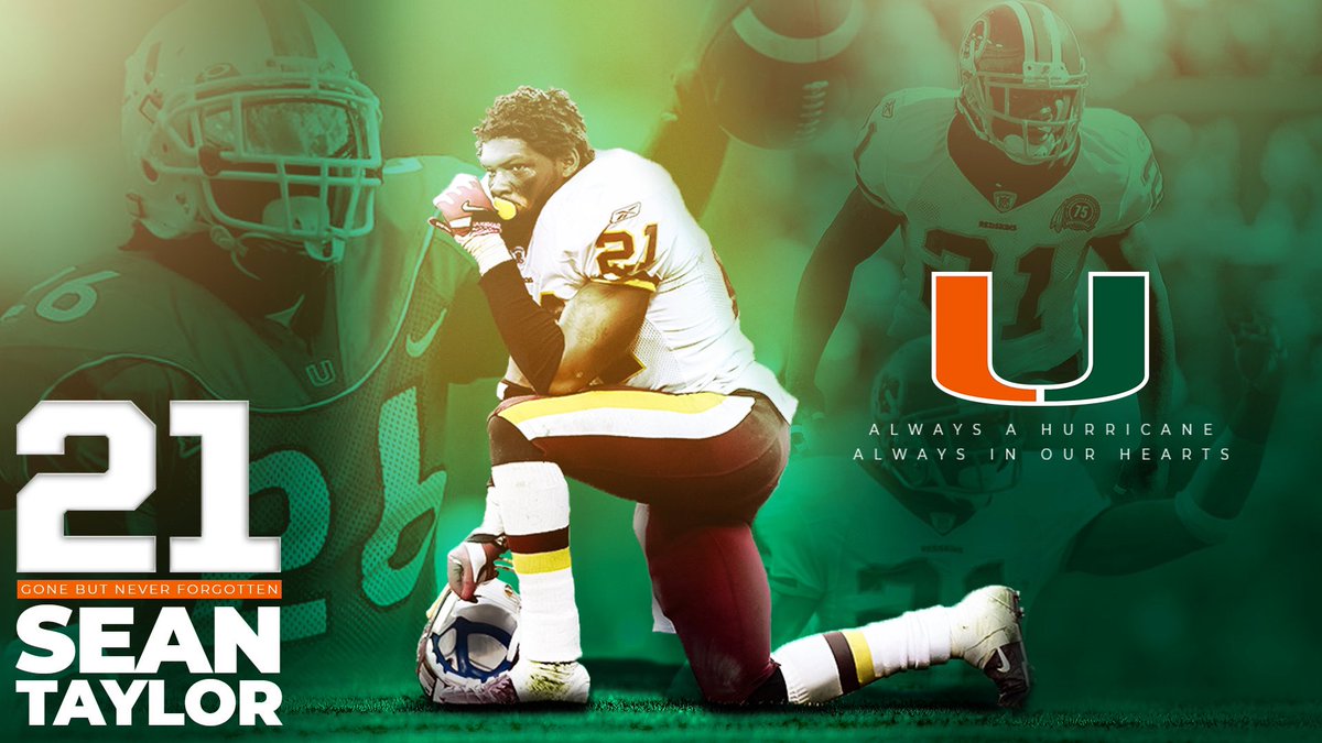 CanesFootball's tweet photo. Always missing this legendary man, especially today. 

RIP, Sean. 🙏 https://t.co/hcSzJ77EEh