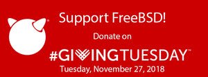 Love #FreeBSD? Let ’em know! Donate to the #GivingTuesdayFreeBSD Campaign.