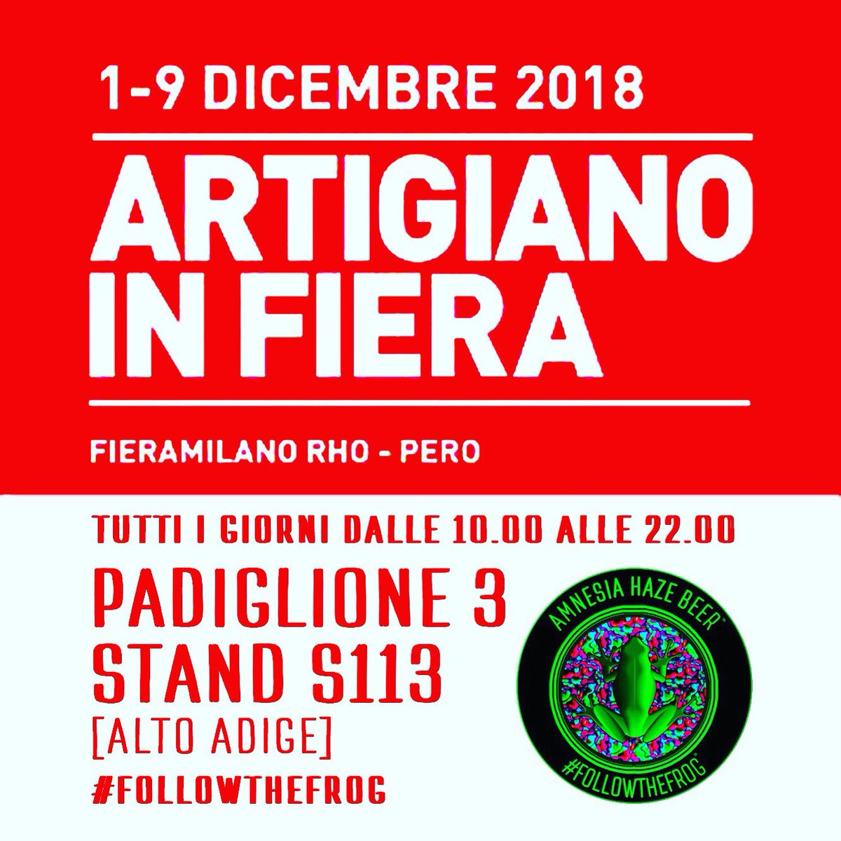 pippodido1's tweet photo. VI ASPETTO PER UN BRINDISI 🍻 
#followthefrog  #amnesiahazebeer #artigianoinfiera #birra #birraartigianale #craftbeer #beer #fiera #rhofiera #milano #artigianale #artigianatoitaliano #glutenfree #senzaglutine #senzaglutineitalia #beerglutenfree #rho #fieramilano #milanodabere https://t.co/gZRcsuiPZc