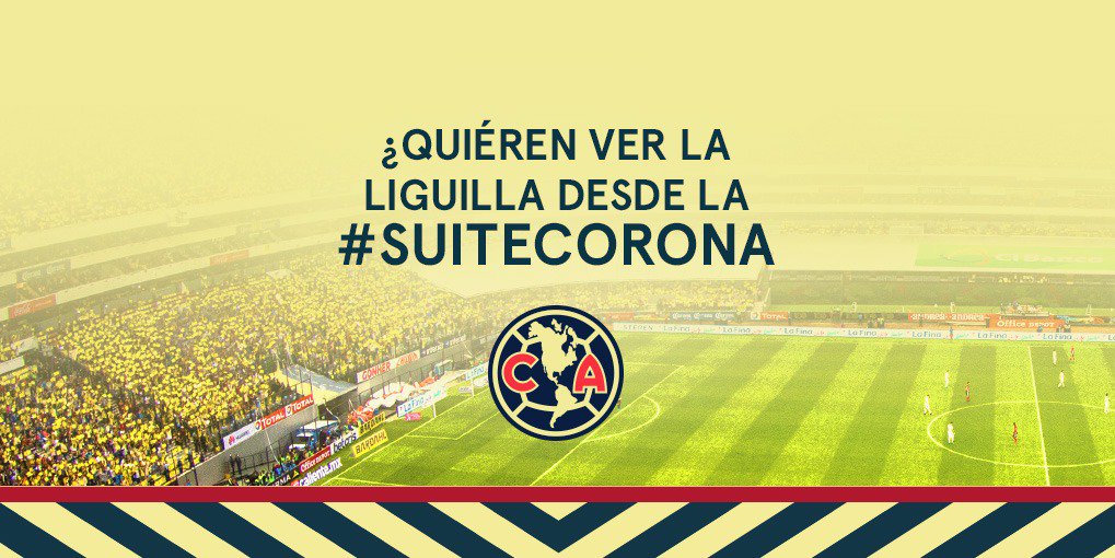 ClubAmerica's tweet photo. Vayan a darle follow a @Corona_futbol en Instagram porque ahí les dirán cómo vernos en la Liguilla desde la #SuiteCorona del 🏟Azteca ⤵️
https://t.co/P3dCBn8Apg https://t.co/wzNiFF6fWa