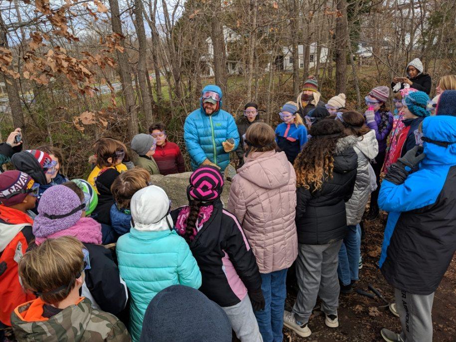 PESPandas's tweet photo. PES 5th grade day 1 of Outdoor School. Learning about geology and different types of rock. https://t.co/pzTHKKtrPF