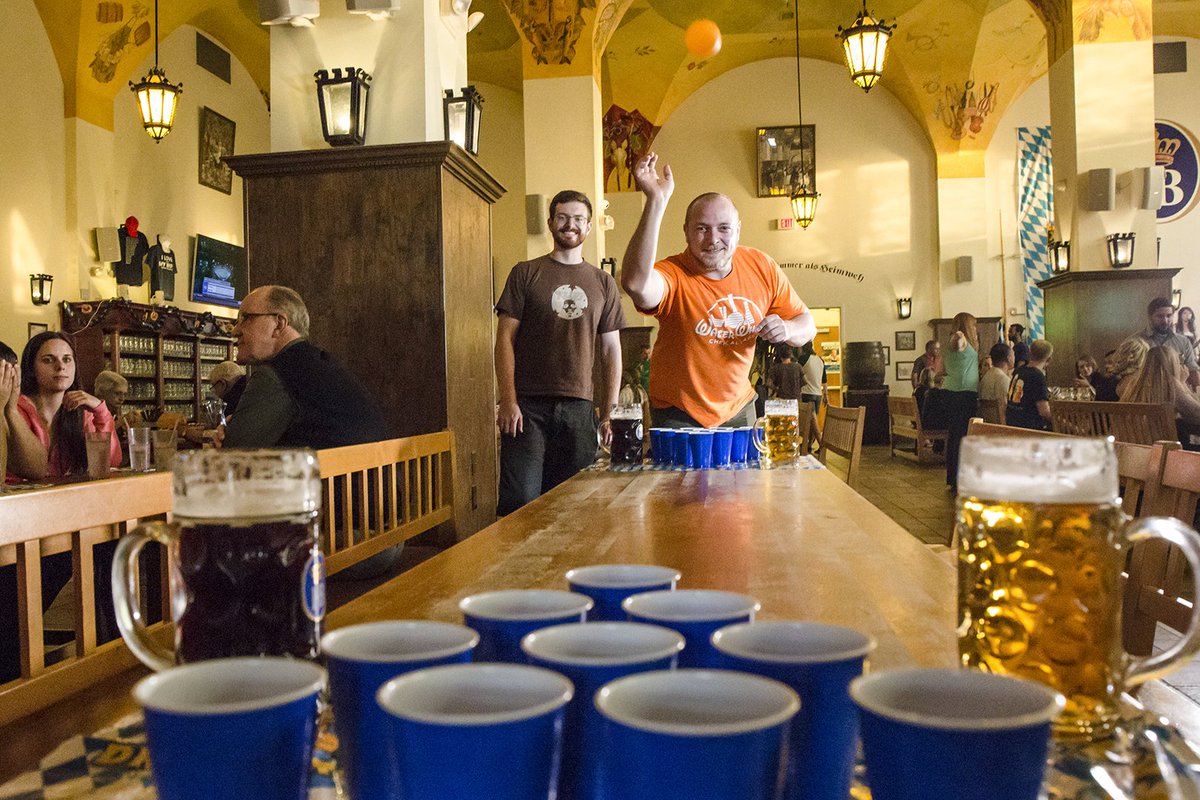 HofbrauhausLV's tweet photo. Get Your Game On!
Every weekend we encourage a little friendly competition with bar games including Beer Pong, Cornhole, Musical Chairs, and more!
Tag a friend to challenge them to a game of beer pong
#beerpong #bargames #beer #food #fun #followtheliter to #hofbrauhauslv https://t.co/SZdfUasm12