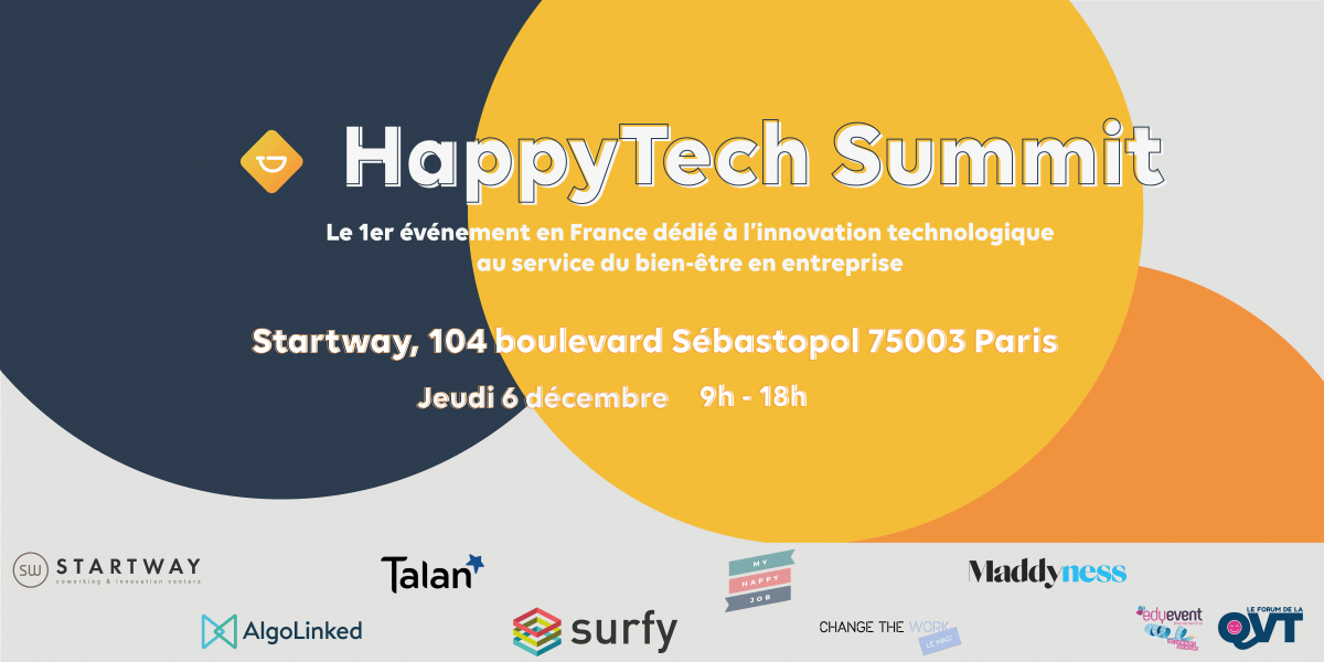 #Event : Ne manquez pas le #HappyTechSummit le 6 décembre prochain ! 🚀
Assistez à la plus grande concentration d'innovations #tech dédiées au #bienetre en #entreprise !  <a href="/HappyTechFrance/">HappyTech</a> 
Pour vous inscrire 👉 buff.ly/2qISDAN