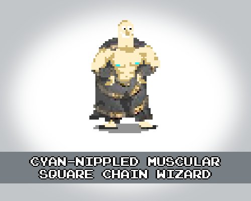 WizardGenerator's tweet photo. Cyan-Nippled Muscular Square Chain Wizard #SquareChain https://t.co/SOGU7YPKv3