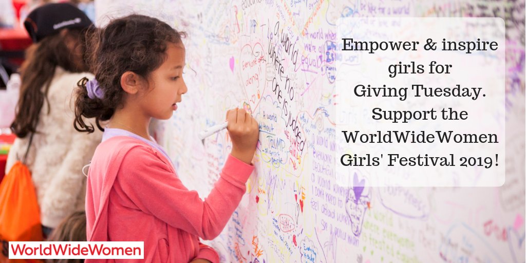 Happy #GivingTuesday! Support the WorldWideWomen Foundation and help us create another magical Girls' Festival in 2019! Your donations help connect girls to valuable resources that support their lives. Give here: ow.ly/BUFe30mM2Tk.