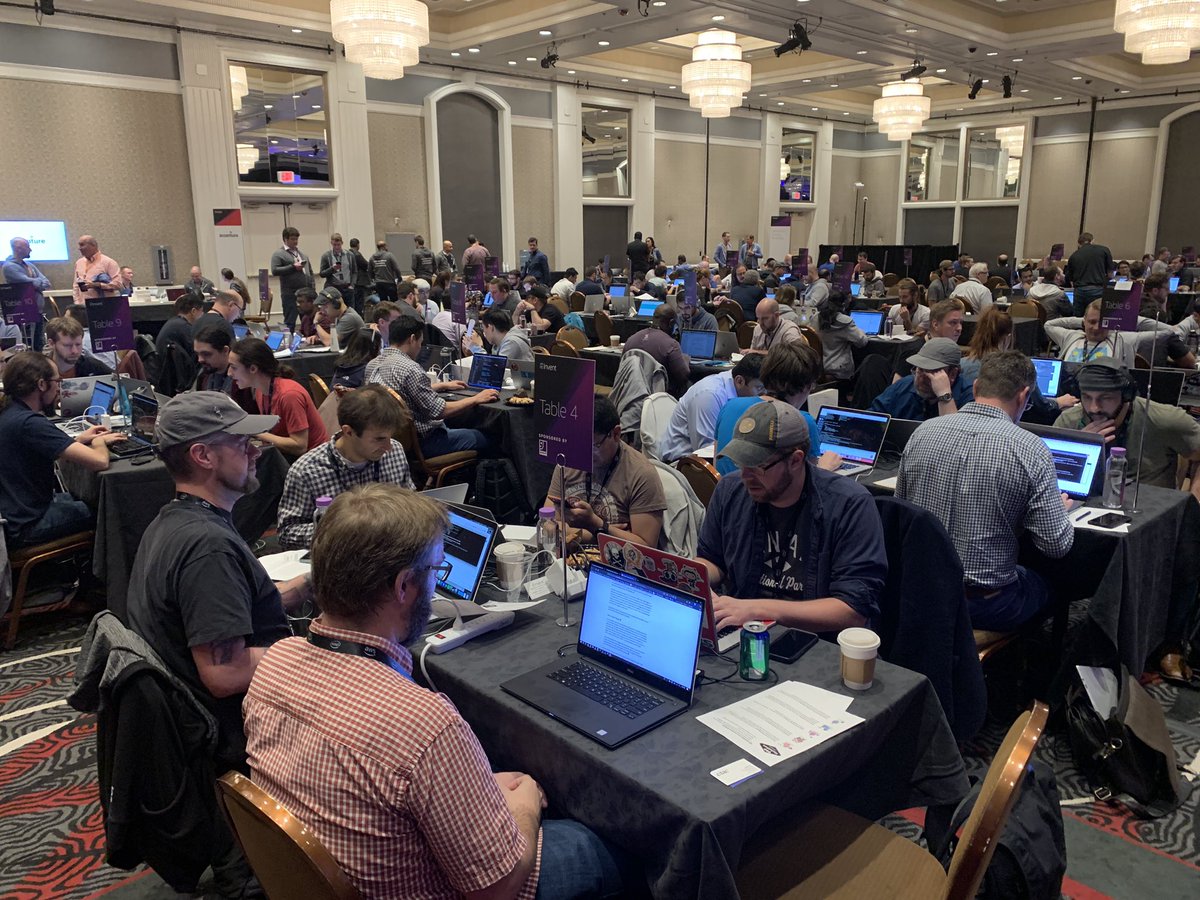 AWSEvents's tweet photo. Working hard to make an impact at the Hack for Good Hackathon. #reInvent https://t.co/5BKChkxsgG