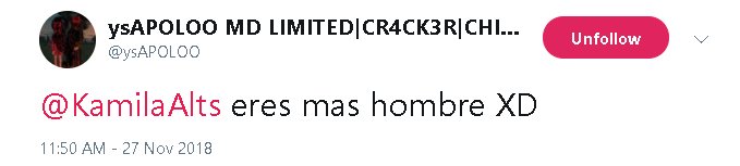 KamilaAlts's tweet photo. Tengo ganas de matarme ya estoy cansada de que me digan hombre
Si no sorteo mas o no hablo mas es que estoy muerta bye https://t.co/stDlIS60Zy