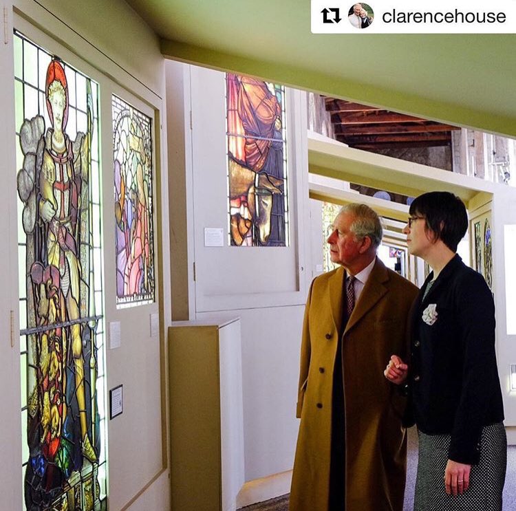 stainedglassmus's tweet photo. We were delighted to welcome HRH The Prince Of Wales, our patron, to the museum today. A wonderful day was had by all and it was a great start to the museum’s 40th birthday celebrations! Thank you to @ClarenceHouse for sharing some wonderful pictures already! #Ely https://t.co/4Cdh2TxKIs