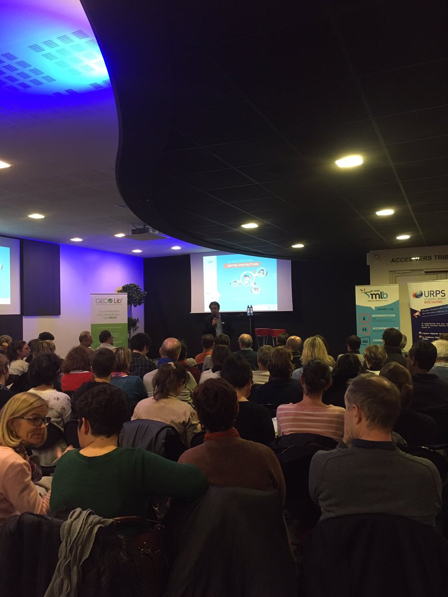 Salle comble pour la soirée vaccination au #roazhonpark avec une centaine de professionnels de santé  #lavaccinationnotreprotection #jemevaccinejevousprotège <a href="/URPSMLB/">URPS Médecins Libéraux de Bretagne</a> <a href="/GECO_Lib/">GECO Lib'</a>