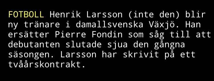 Här är en parentes som bevisar varför text-tv är Sveriges bästa nyhetskälla