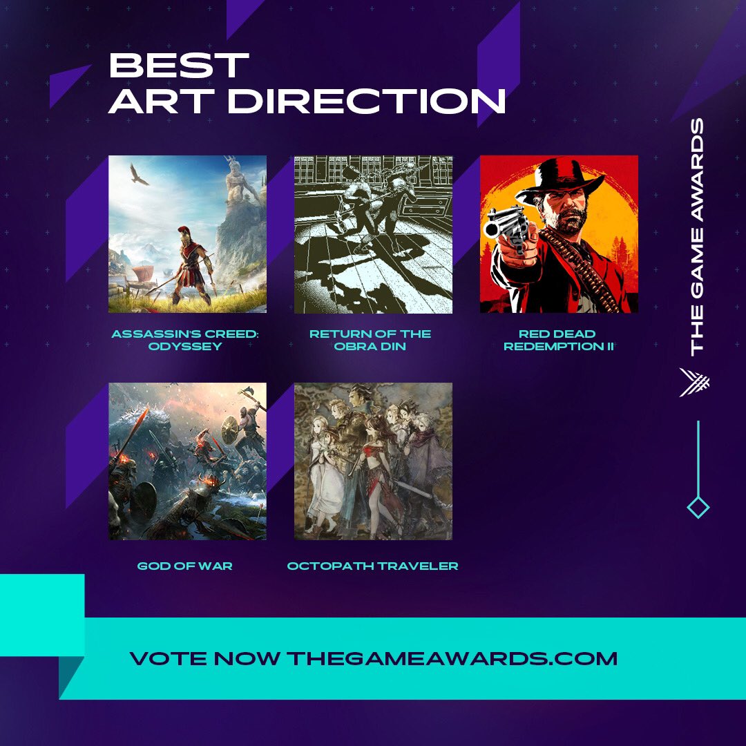 The Game Awards on X: With so many visually stunning games this year, it's  hard to pick a favorite! Who has your vote for Best Art Direction? Vote now  at  #TheGameAwards