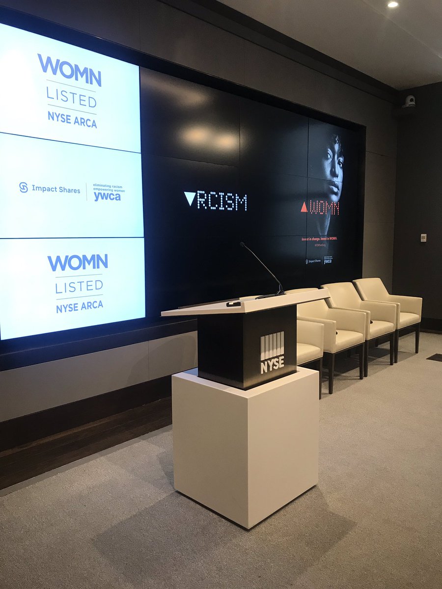 ImpactETFs's tweet photo. We’re live at the @NYSE this #GivingTuesday with @YWCAChicago @YWCAUSA celebrating the #WOMNetf and putting the power to empower women in everyone’s hands #impactinvesting #investinchange https://t.co/CMgXT0ciUk