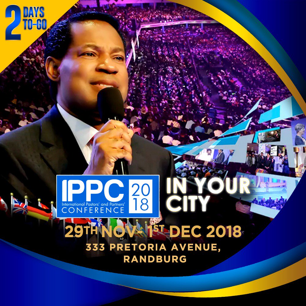 cenewlands's tweet photo. We’re 2 days away from IPPC IN YOUR CITY starting Thursday, 29 November at 17:00. Clear your diary and make necessary arrangements to attend. A programme not to be missed for anything. We’re looking forward to seeing you there!
#ippc2018 #cenewlands #cesazone1 @loveworld https://t.co/WIqb8EhNN3