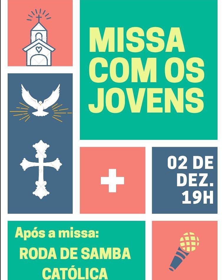 PachecoSetor's tweet photo. Para retornarmos em grande estilo e já embalando neste espírito festivo de fim de ano, queremos convidá-los para estar conosco no próximo domingo, dia 02/12.
Teremos a nossa Missa com os jovens e logo, após uma Roda de Samba Católica, chama os amigos e vem curtir esse momento! https://t.co/khaje5KgWU